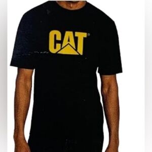 CAT Short Sleeve T-Shirt Black and yellow XL